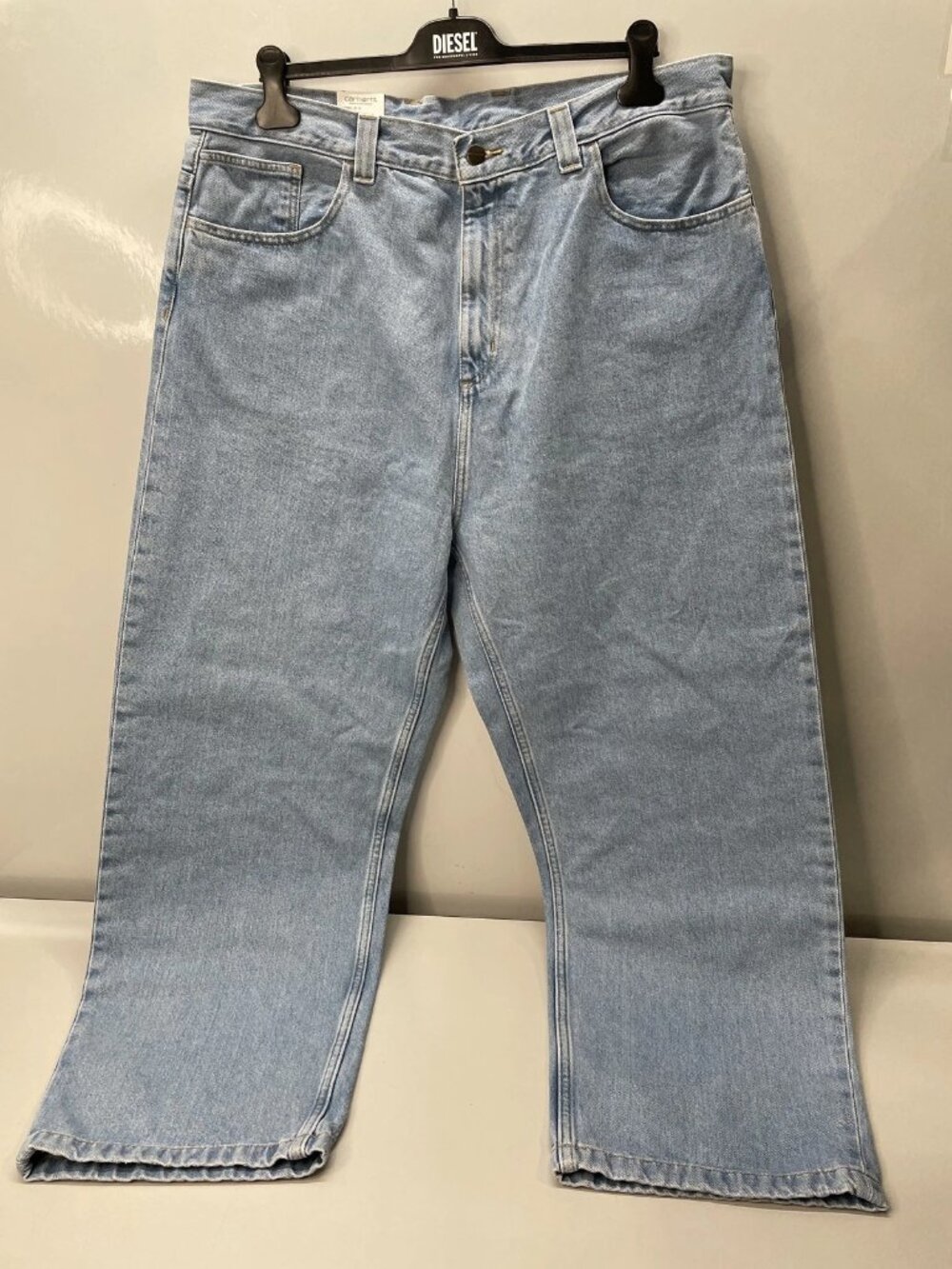 Carhartt Mens Jeans Light Blue Size XL Cotton Brandon Pant Smith Denim Straight